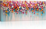 Large 3D Textured Canvas Wall Art 120x50cm Framed Colourful