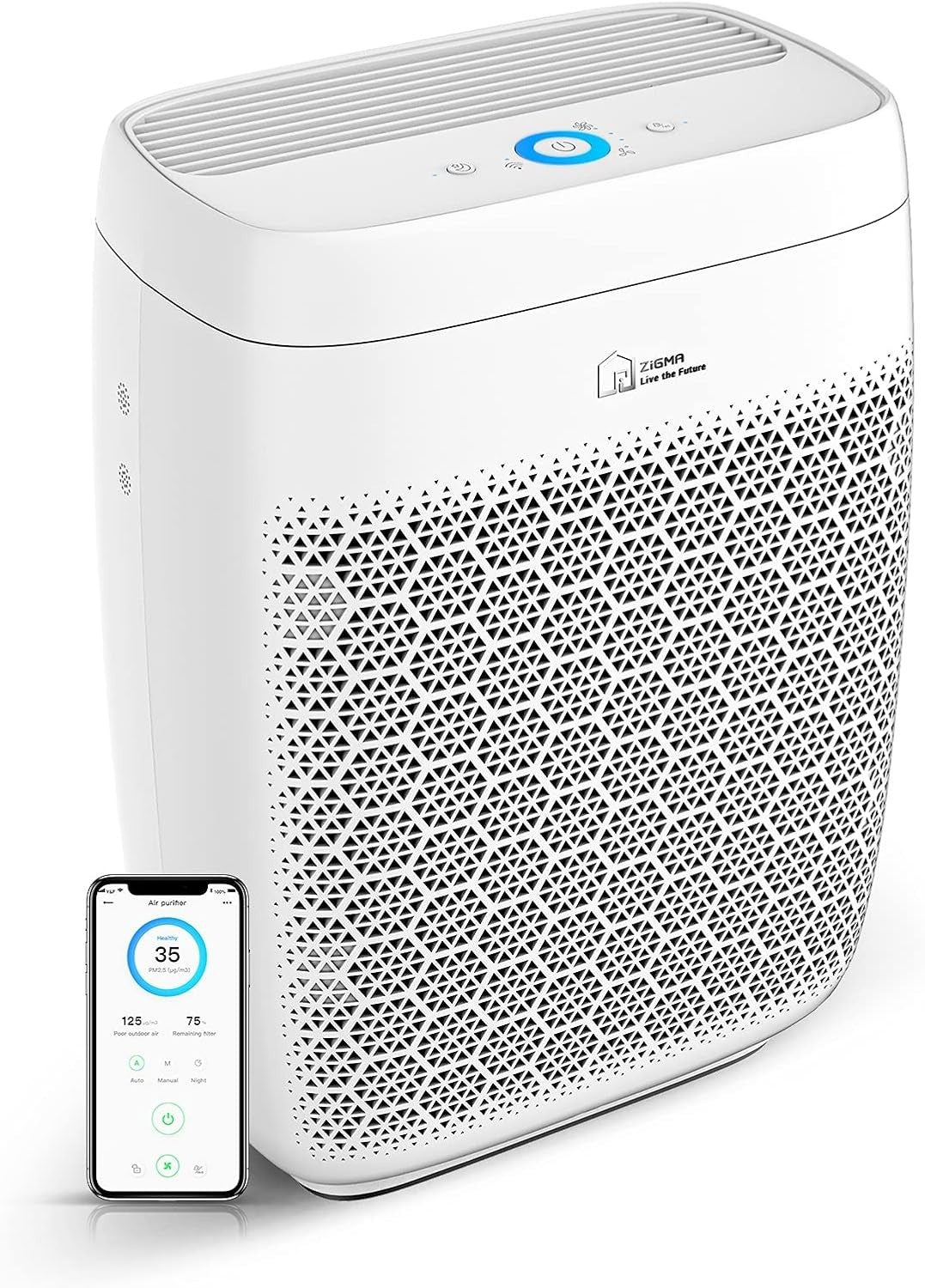 Large Room Smart Air Purifier HEPA WiFi Voice Control Dust Smoke 1580ft²