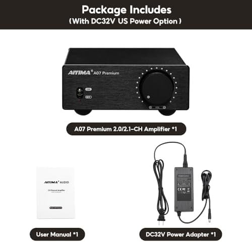 Mini HiFi Stereo Amplifier 2-Channel 300W Class D Compact Audio Amp