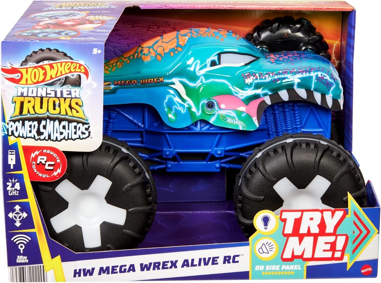 Mega-Wrex Monster RC Truck 1:15 Scale – Lights, Sounds & 3 Play Modes Battery