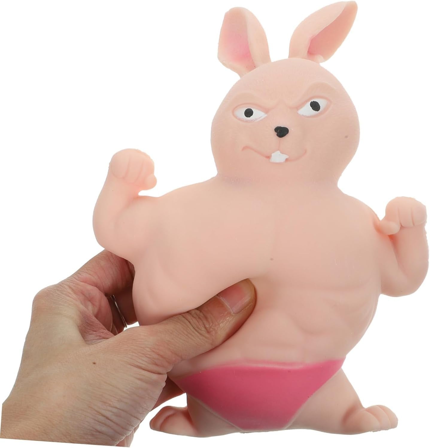 Funny Muscle Rabbit Squishy Fidget Stress Relief Stretch Toy