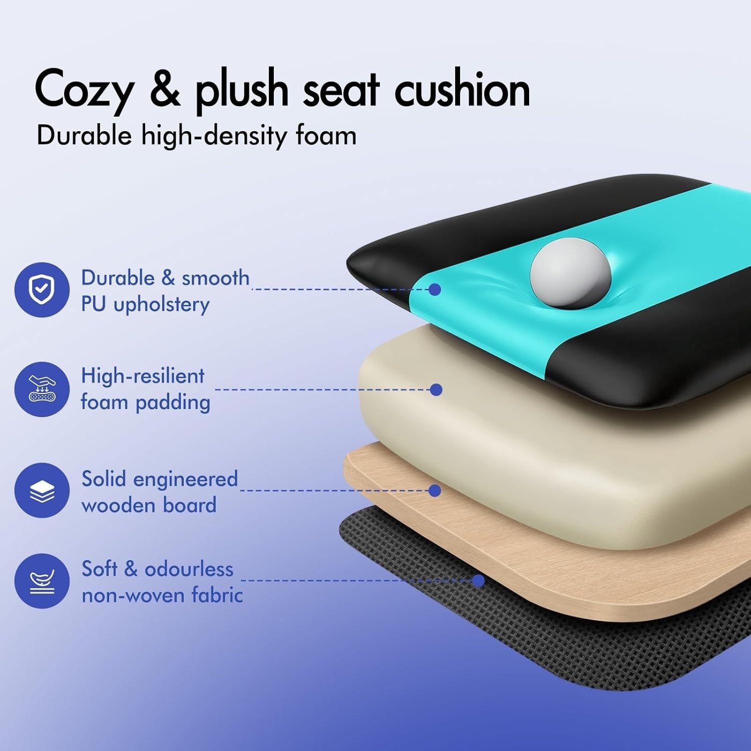 Cyan Gaming Chair XL Massage Lumbar Footrest Ergonomic High Back PU Leather