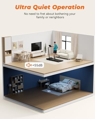 Foldable Under Desk Walking Pad 2.5HP App Control Quiet Treadmill 136kg Capacity