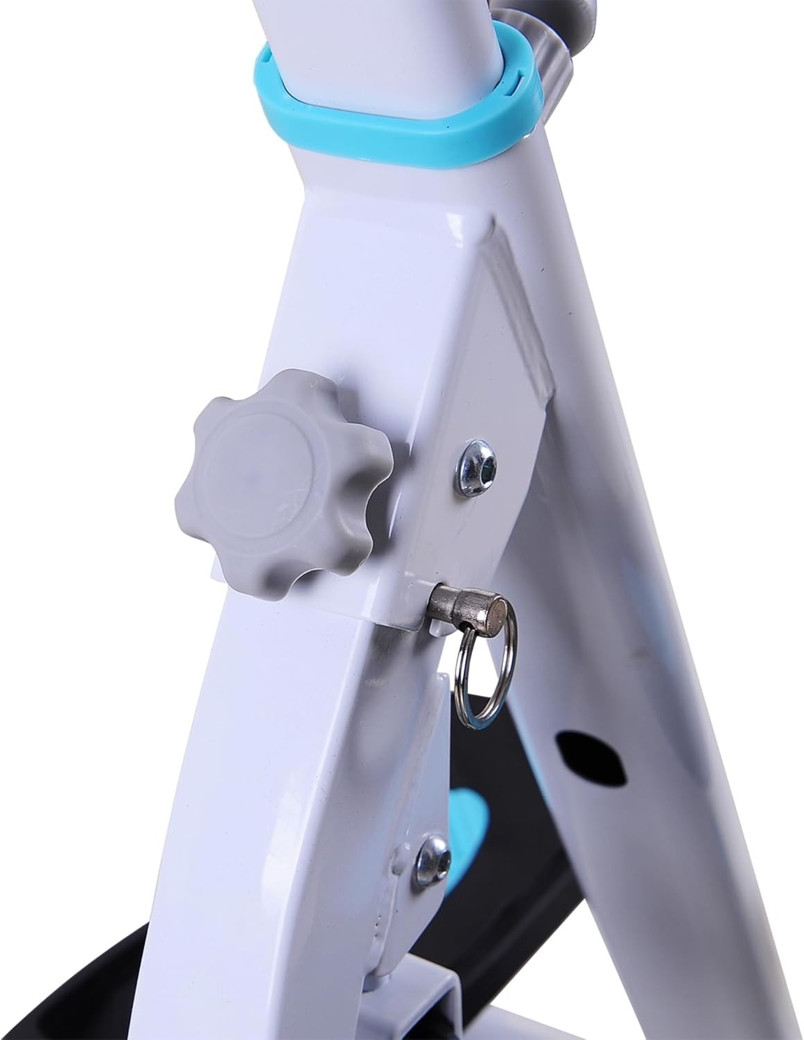 Stepper Exercise Machine w/ Handle & LCD Monitor for Home Fitness White