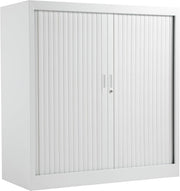 White Metal Lockable Storage Cabinet Office Cupboard with Adjustable Shelves