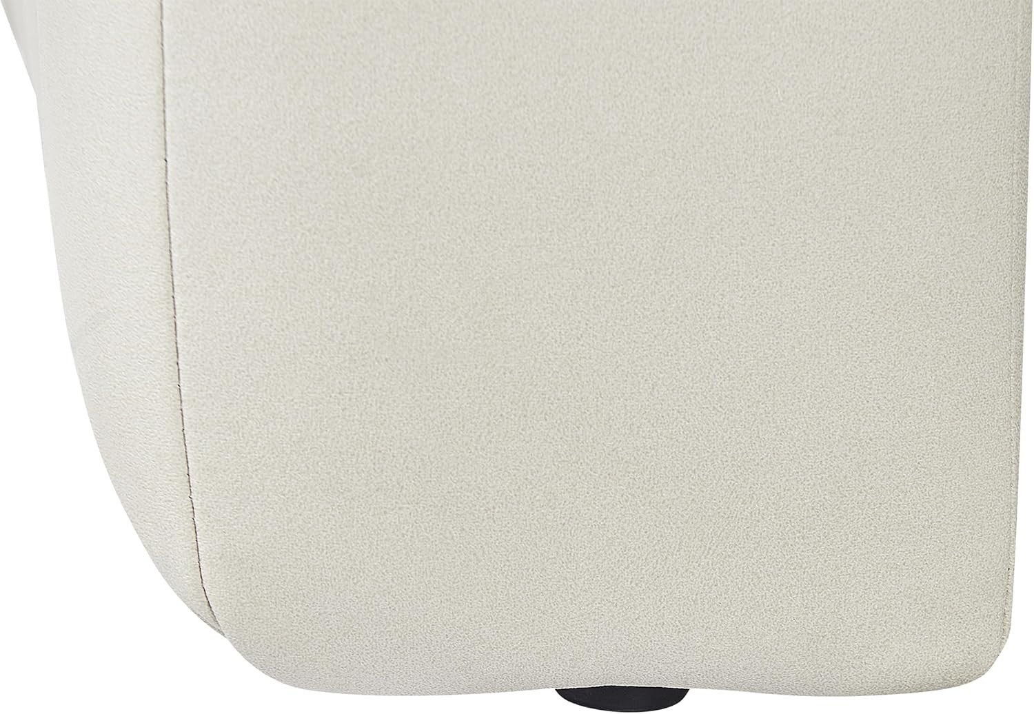 Modern Left Hand Chaise Lounge Vegan Leather Sofa Off-White 173cm Recliner