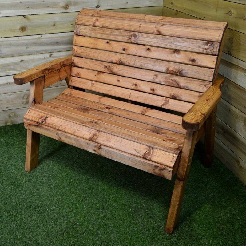 6 Seater Wooden Garden Dining Set Outdoor Table & Benches Rustic Patio Set