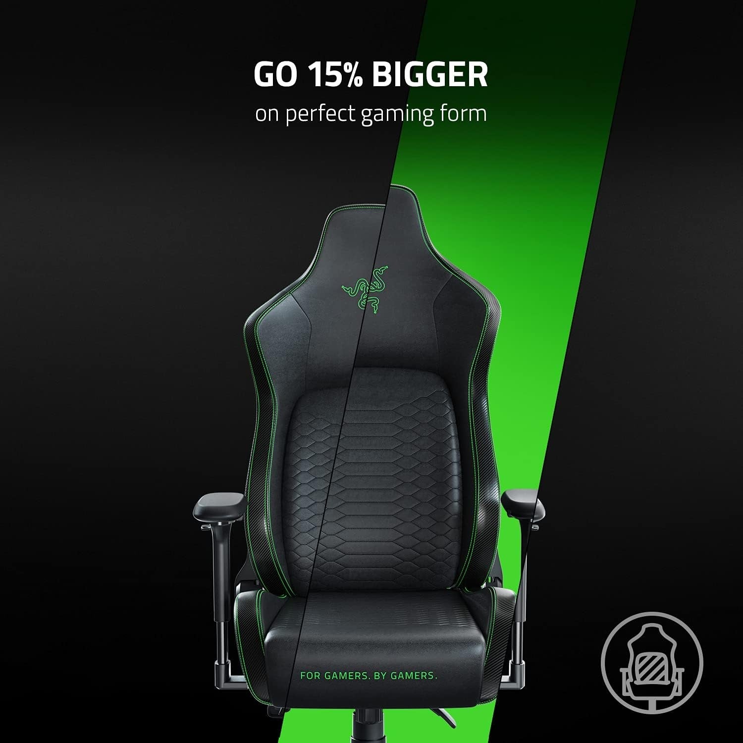Premium Gaming Chair XL Integrated Lumbar Fabric Adjustable