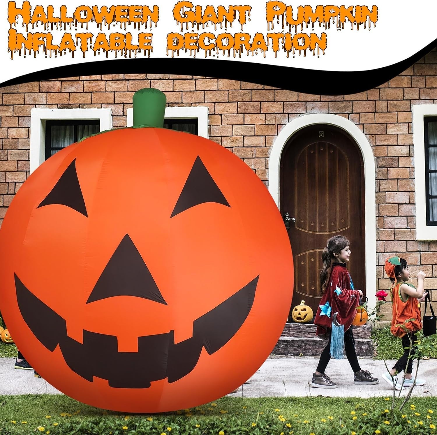 Soaoo 10ft Halloween Inflatable Pumpkin – Lighted Yard Decoration