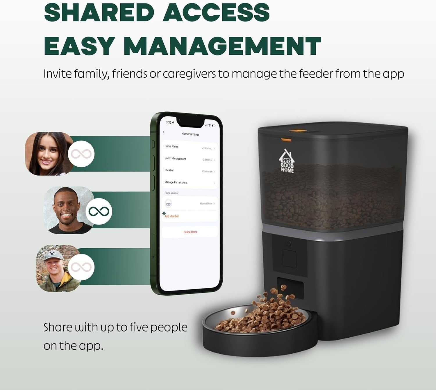 Smart Pet Feeder with Camera 6L WiFi App Control Auto Food Dispenser