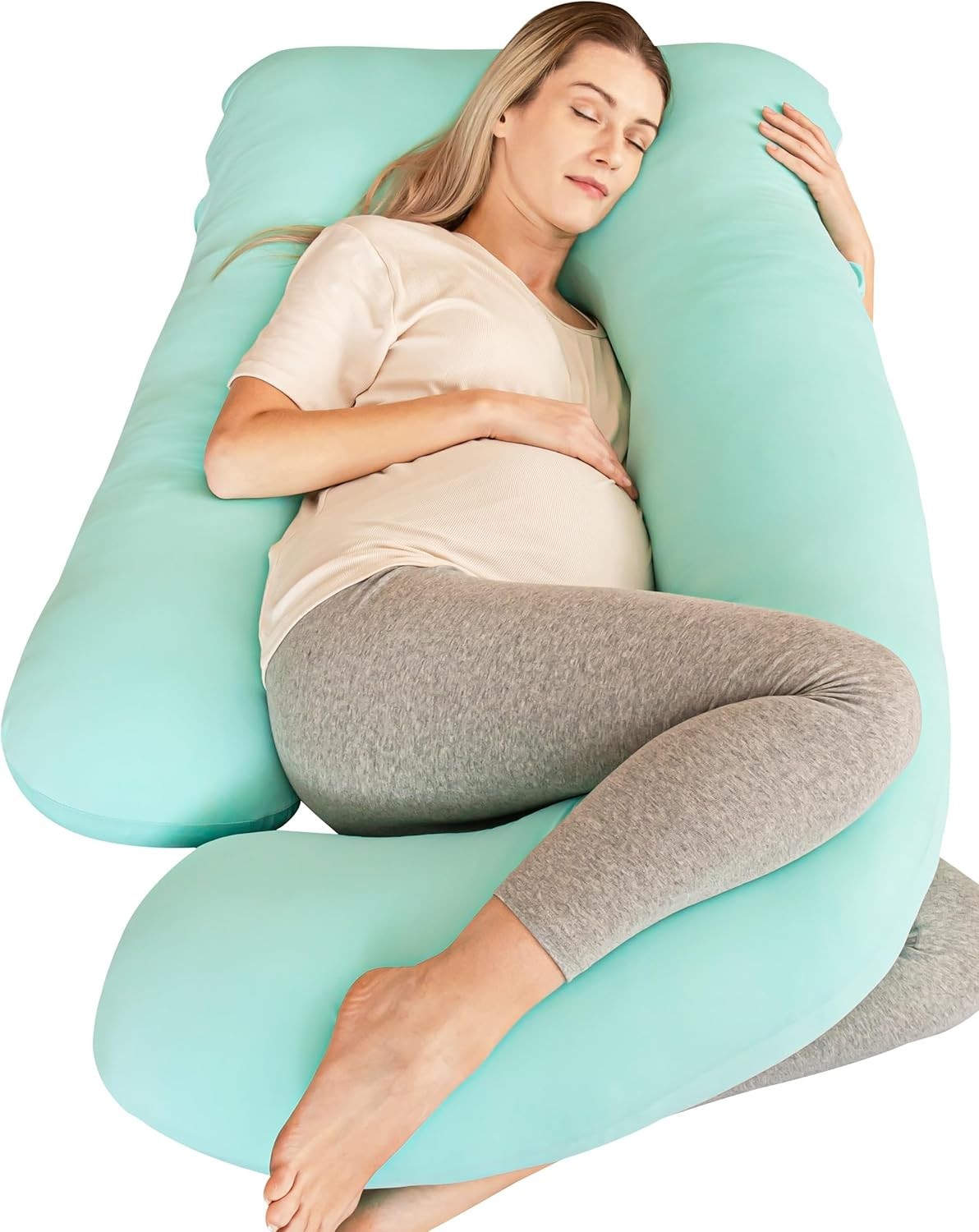 U Shape Pregnancy Pillow 57” Full Body Maternity Support Cooling