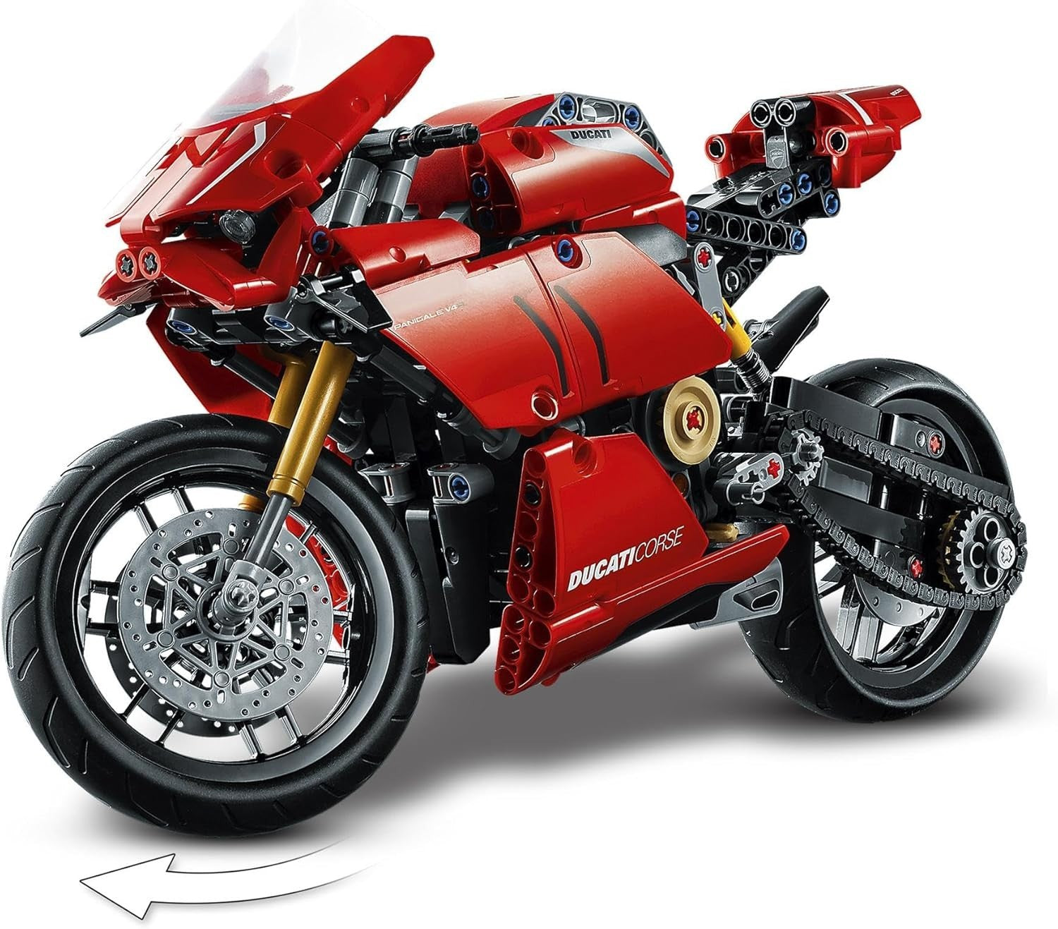 Realistic Motorcycle Building Kit with Gearbox & Suspension – 646 Pieces Set