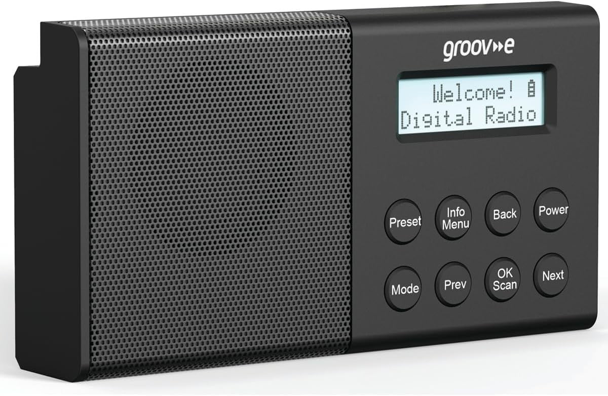 Rechargeable DAB FM Radio Bluetooth Alarm LCD 80 Presets