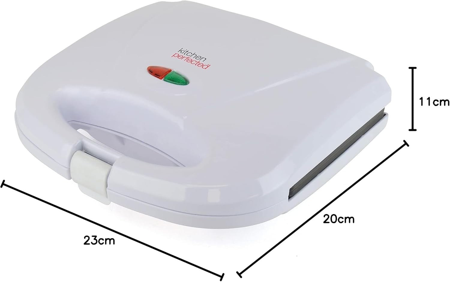 2-Slice Sandwich & Omelette Maker Portable Non-Stick White