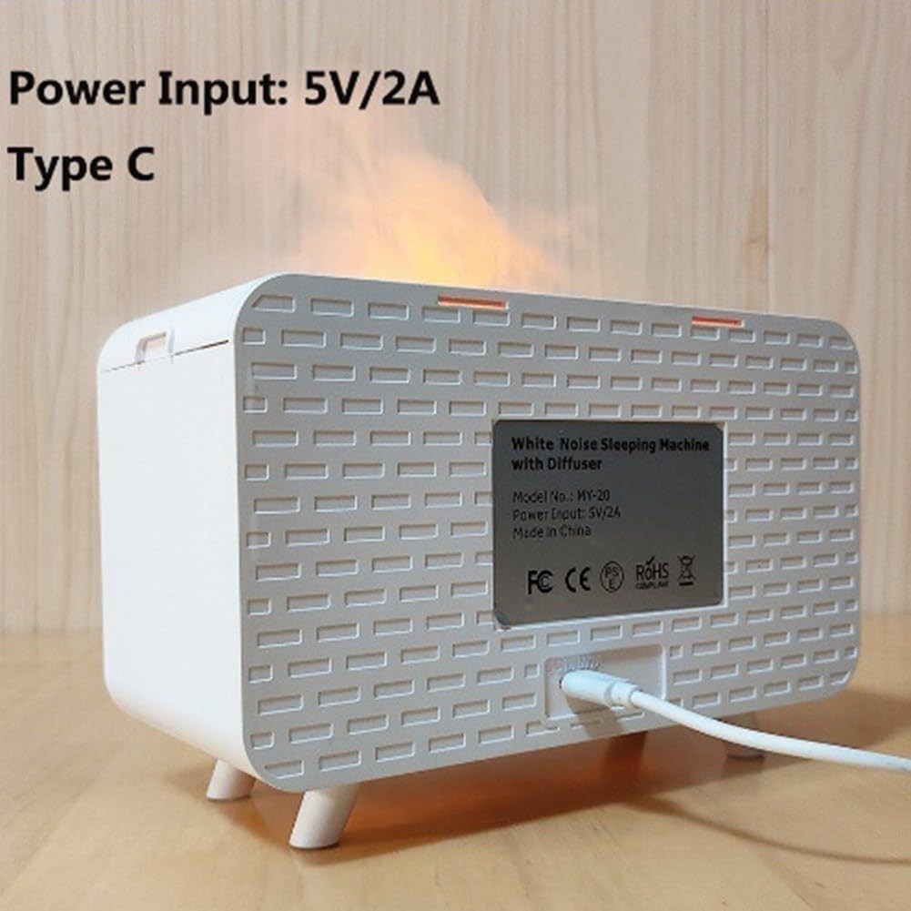 White Noise Machine & Aroma Diffuser with Night Light, 8 Sounds, USB