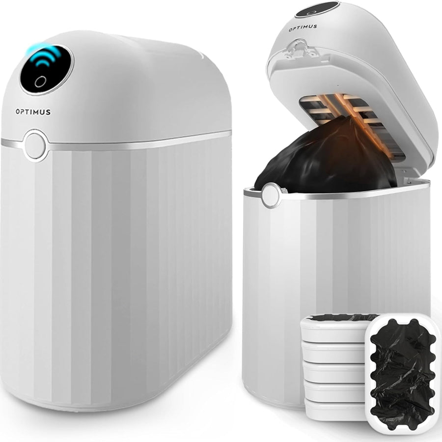 Touchless Trash Can Motion Sensor 2.7 Gallon Self Sealing White