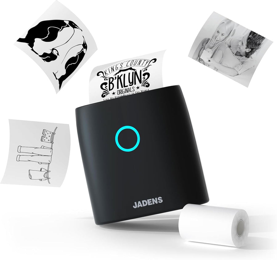 JADENS Mini Thermal Printer Wireless Bluetooth Portable Pocket