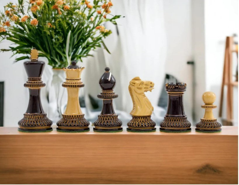 Luxury Artistic Chess Pieces Set – Handcrafted Staunton Style Weighted Pieces