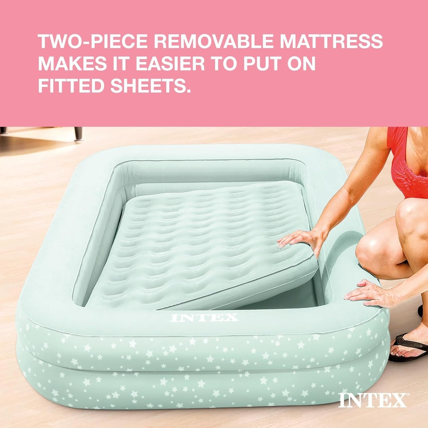 Inflatable Toddler Travel Bed with Pump & Carry Bag – Foldable, Durable, Kids