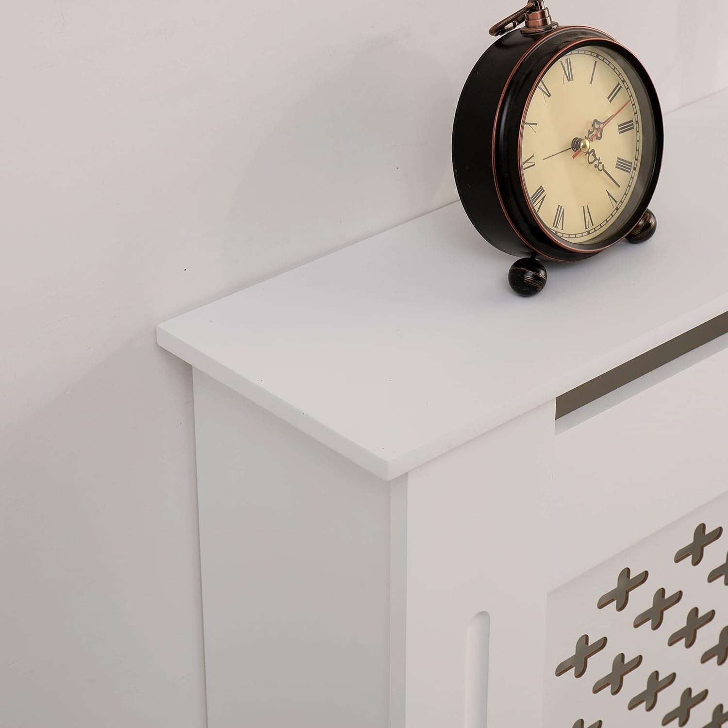 Modern MDF Radiator Cover Small White | Decorative Grill Cabinet