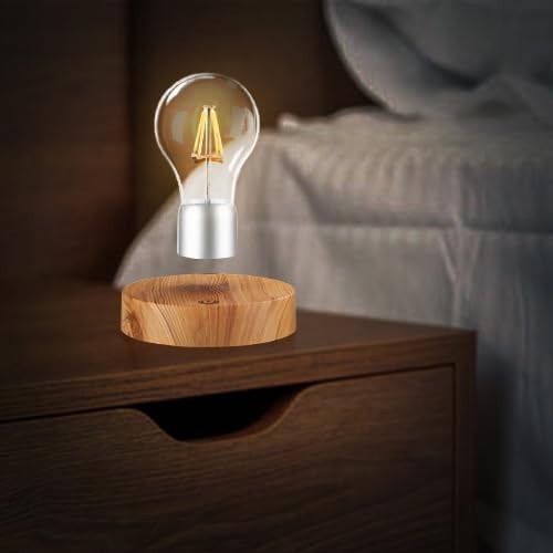 Floating Light Bulb Lamp Magnetic Levitating LED Touch Desk Night Light