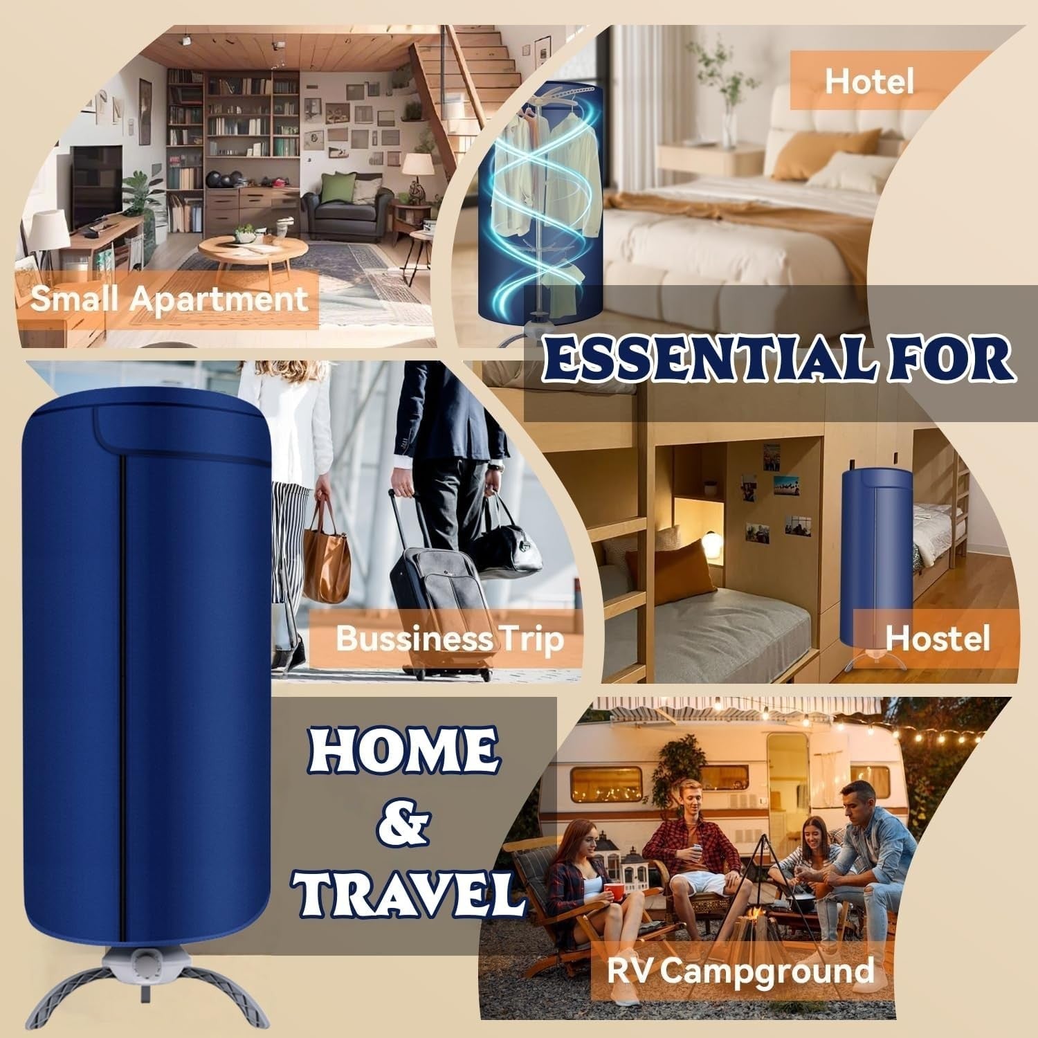 Electric Clothes Dryer 900W 2 Tier Heated Airer 12kg Portable Indoor