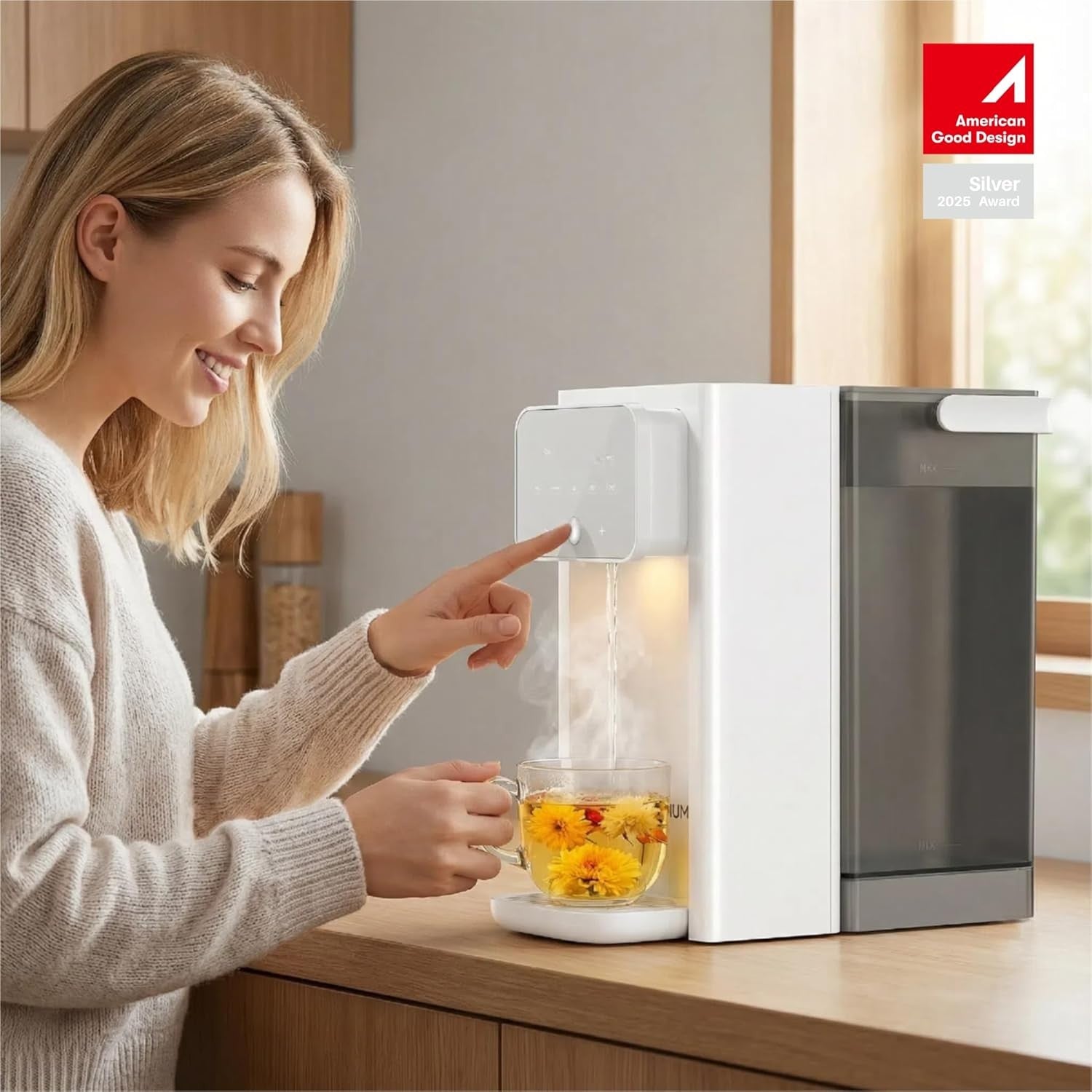 Instant Hot Water Dispenser 3L Touch Control Adjustable Temp Volume BPA Free