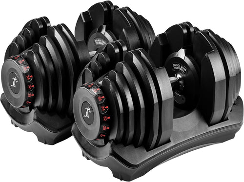 Smart Adjustable Dumbbells 5–40KG Pair Quick Dial 16-Weight Home Gym Set