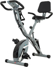 Foldable Magnetic Exercise Bike w/ Backrest, LCD Monitor & 330lb Capacity