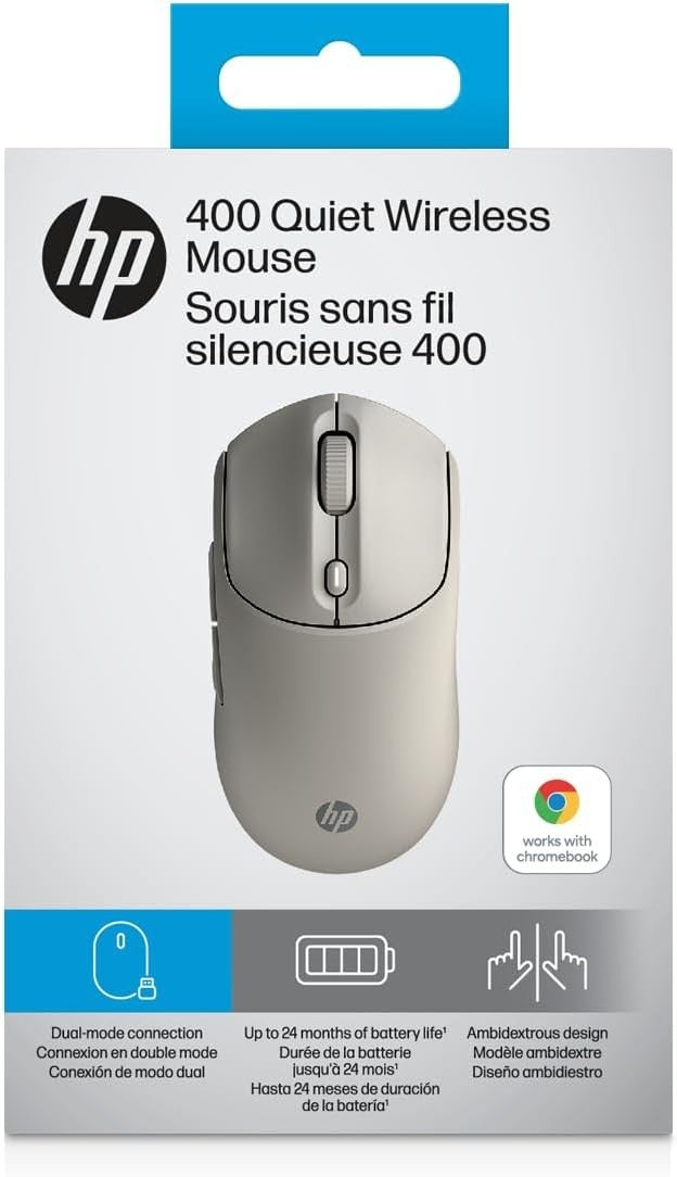Quiet Wireless Mouse Dual Bluetooth 6000 DPI Soft Touch Slim Office Laptop