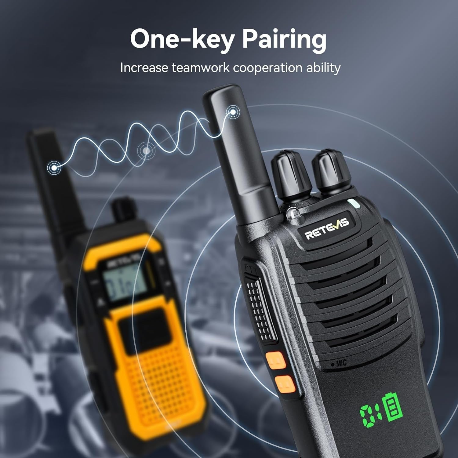 Walkie Talkies 10 Pack with Screen USB-C Rechargeable VOX License Free