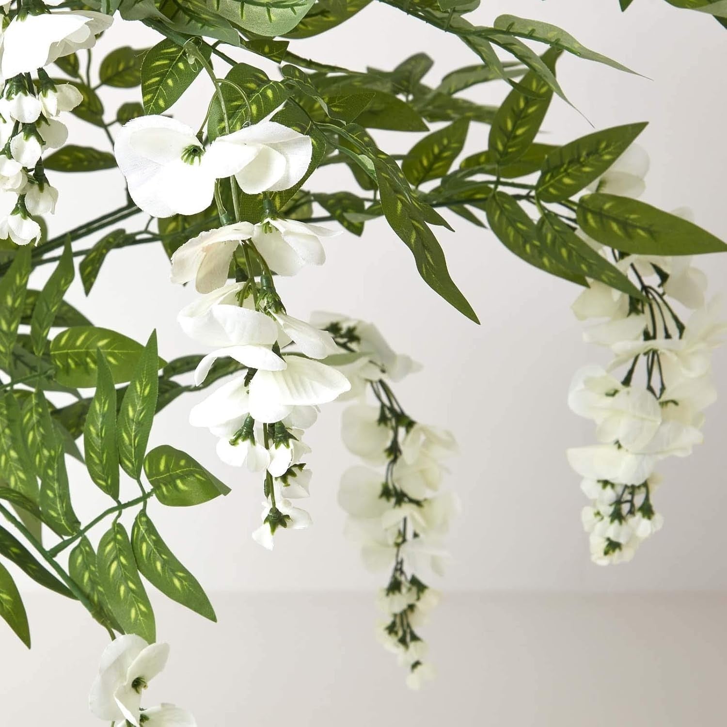 5ft Cream Wisteria Tree in Black Pot Faux Ornamental Plant for Home or Office