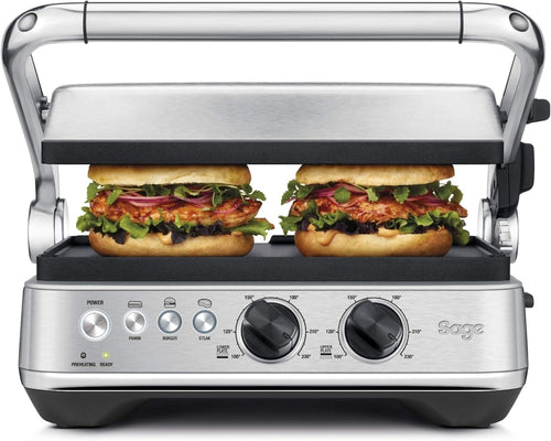 Electric BBQ & Press Grill Panini Burger Steak Maker Open Flat Griddle