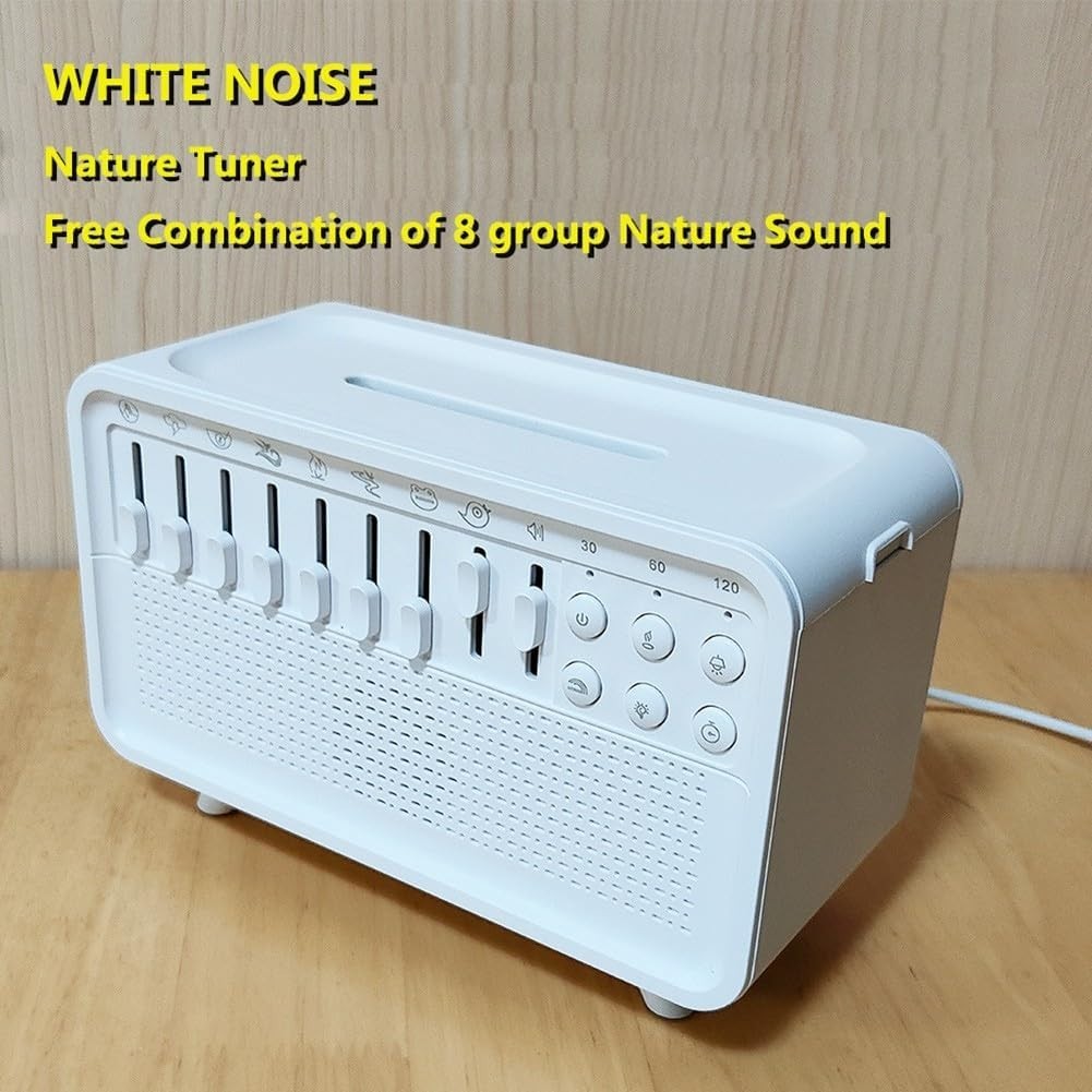 White Noise Machine with Aroma Diffuser, Night Light & 8 Soothing Sounds