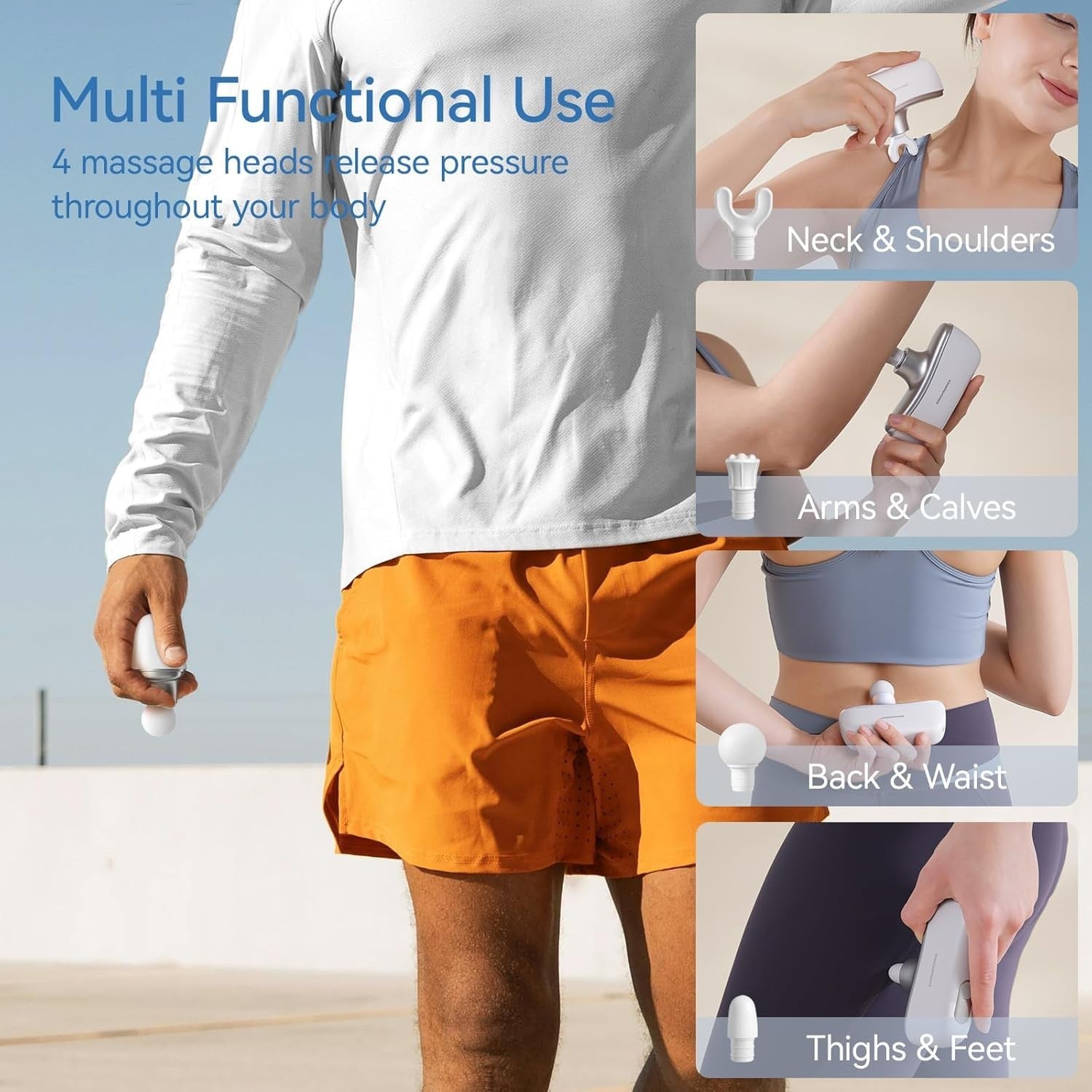 Mini Massage Gun Deep Tissue Pocket Size Portable Muscle Relaxer Travel Gym