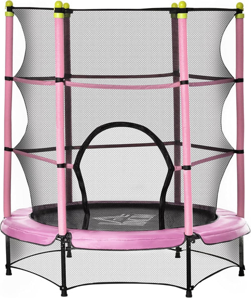 4.6FT Toddler Trampoline with Safety Net Springless Indoor Outdoor