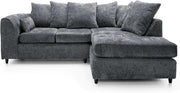 Dark Grey 3+2 Modular Sofa Set – L Shape Corner Couch RH Scatter Back