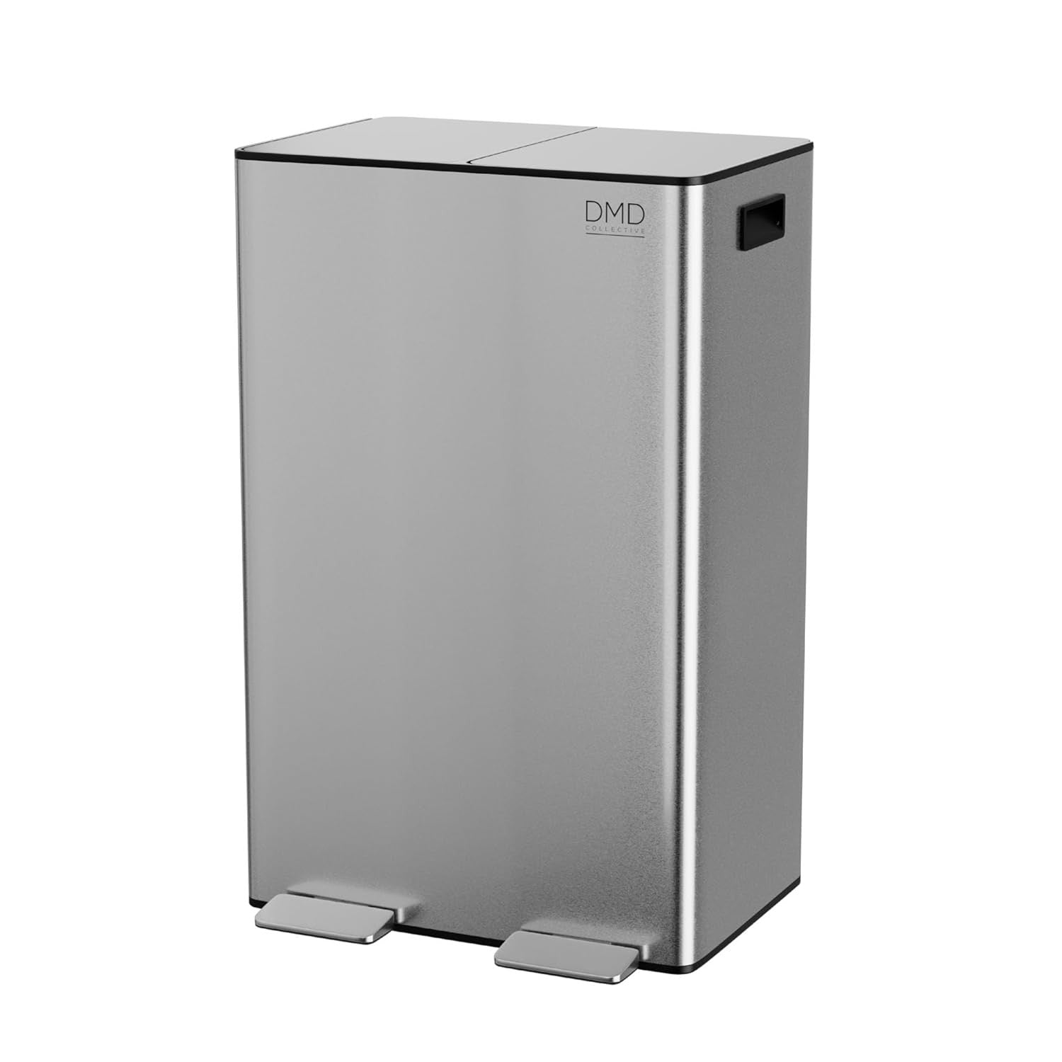60L Stainless Steel Recycling Bin 2x30L + 3L Compost Pedal