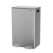 60L Stainless Steel Recycling Bin 2x30L + 3L Compost Pedal