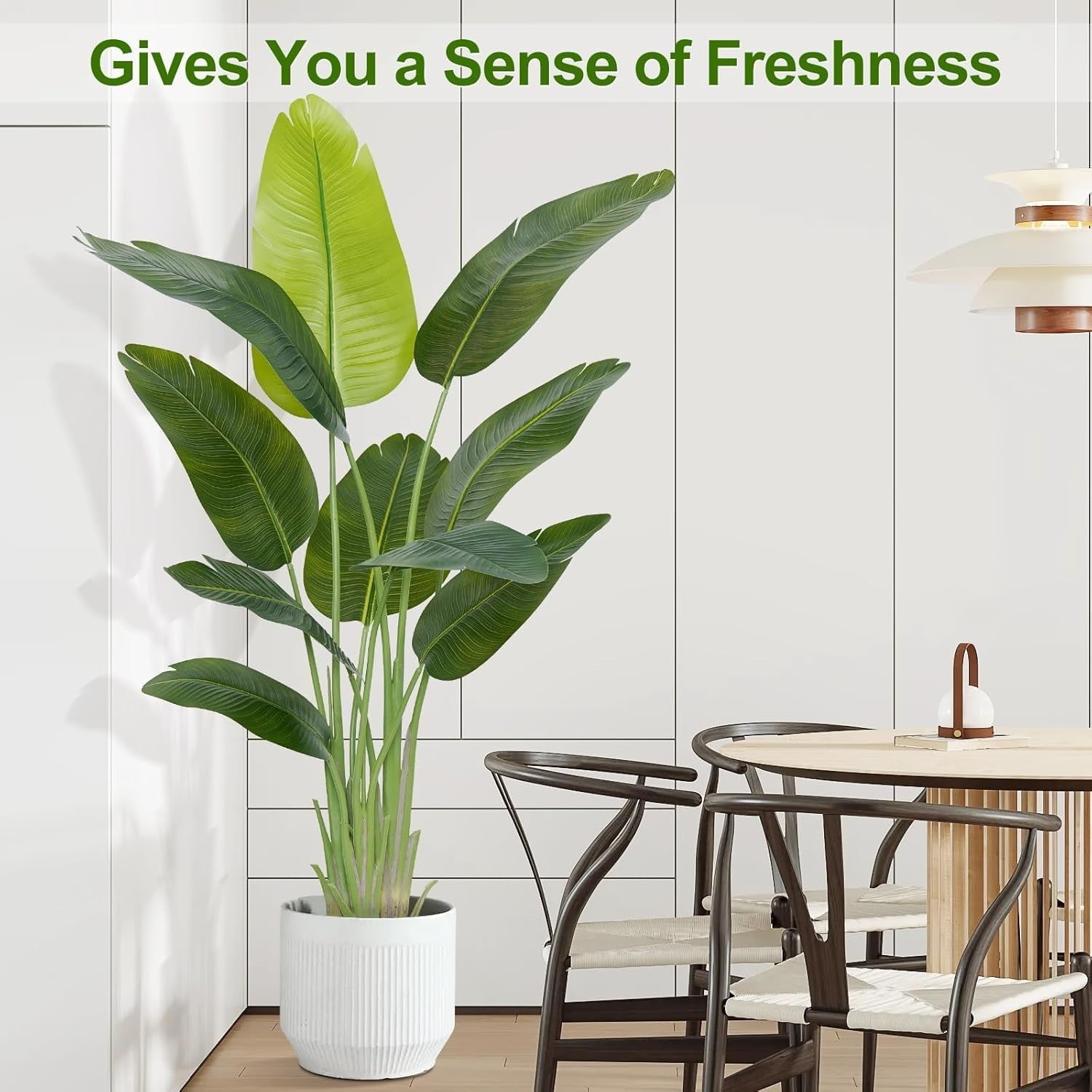 Set of 2 Bird of Paradise Plants 150cm Lifelike Indoor Potted Tropical Banana