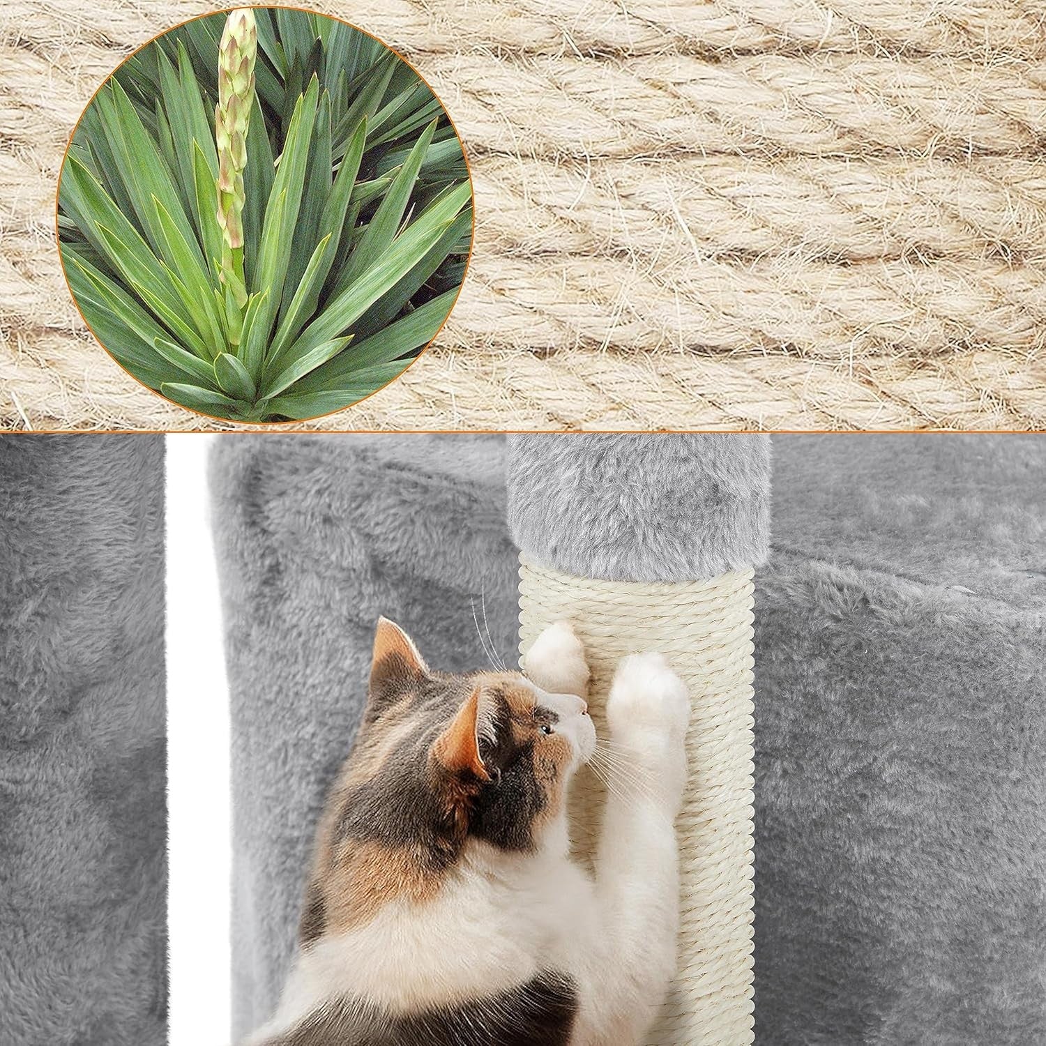 Cat Tree Tower 85cm Indoor Condo Hammock Sisal Scratching Post Play Centre