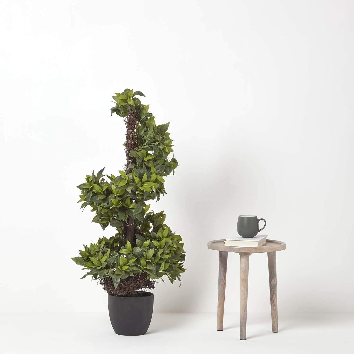 4ft Artificial Bay Leaf Tree in Weighted Pot Faux Green Indoor Home Decoration.