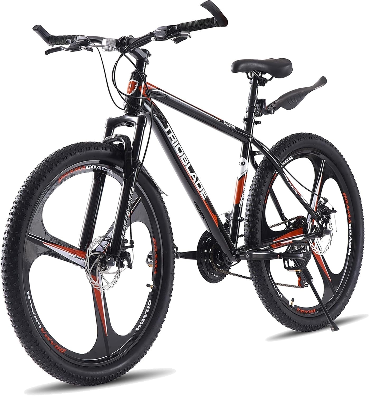 Mens Mountain Bike 21-Speed Disc Brakes Alloy Frame Off-Road MTB