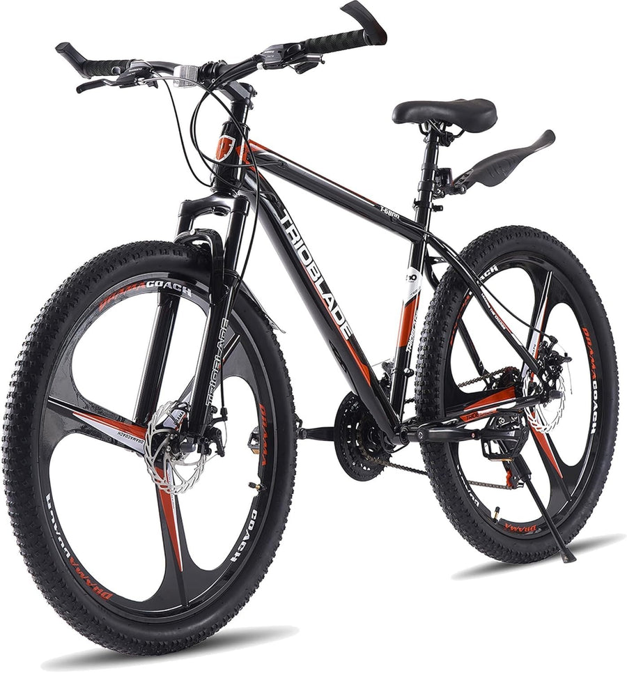Mens Mountain Bike 21-Speed Disc Brakes Alloy Frame Off-Road MTB