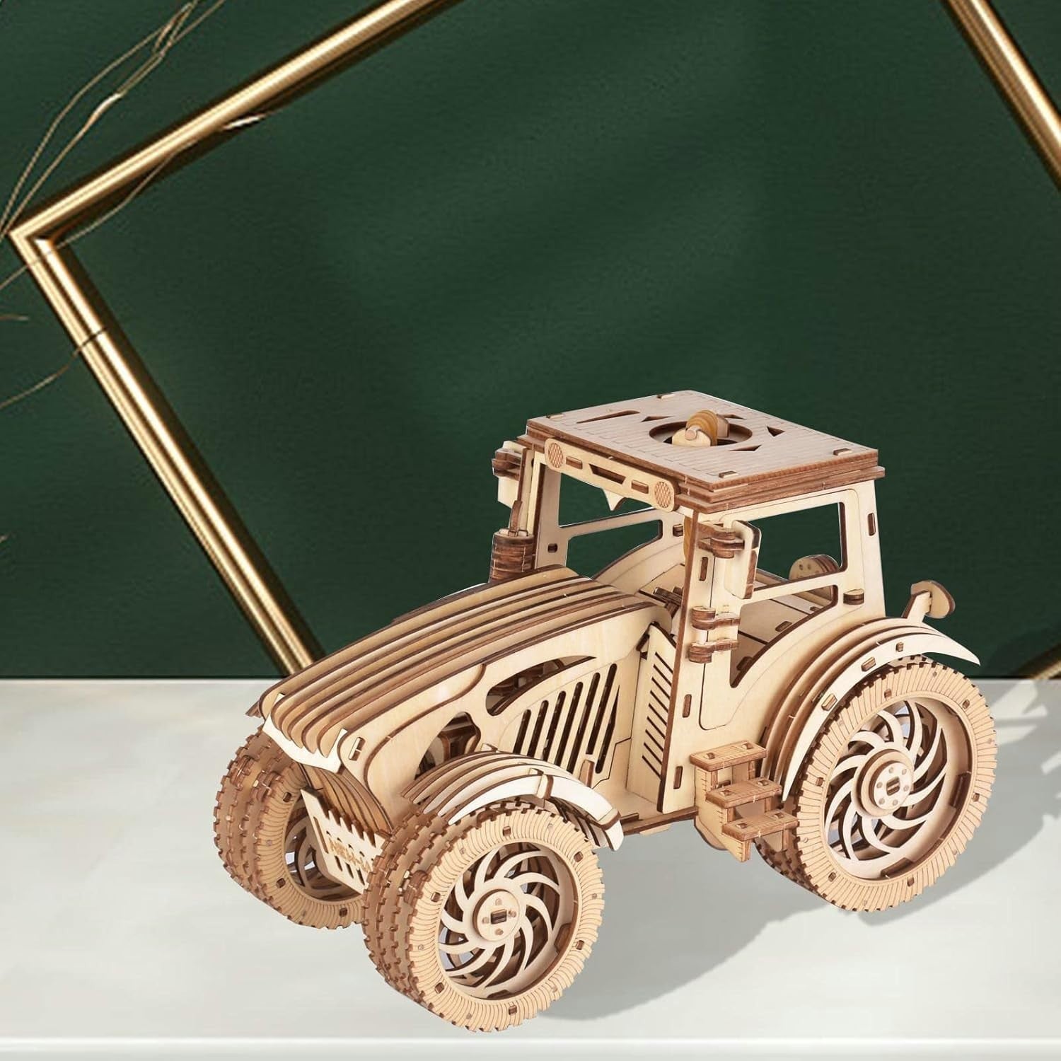 3D Wooden Tractor Puzzle Model DIY Kit for Kids & Adults, Educational Toy