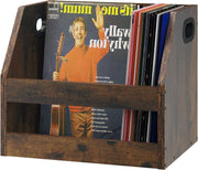 Vinyl Record Storage Crate LP Album Holder Rack Desktop Organizer Brown