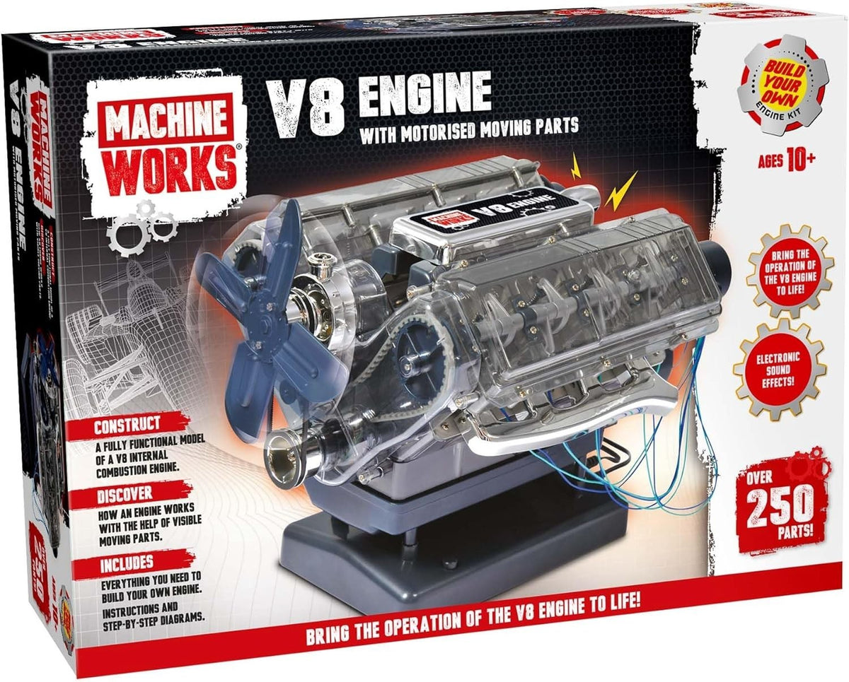 Build Your Own V8 Engine Model Kit – 250+ Parts, AR, Sound & Lights, Ages 10+