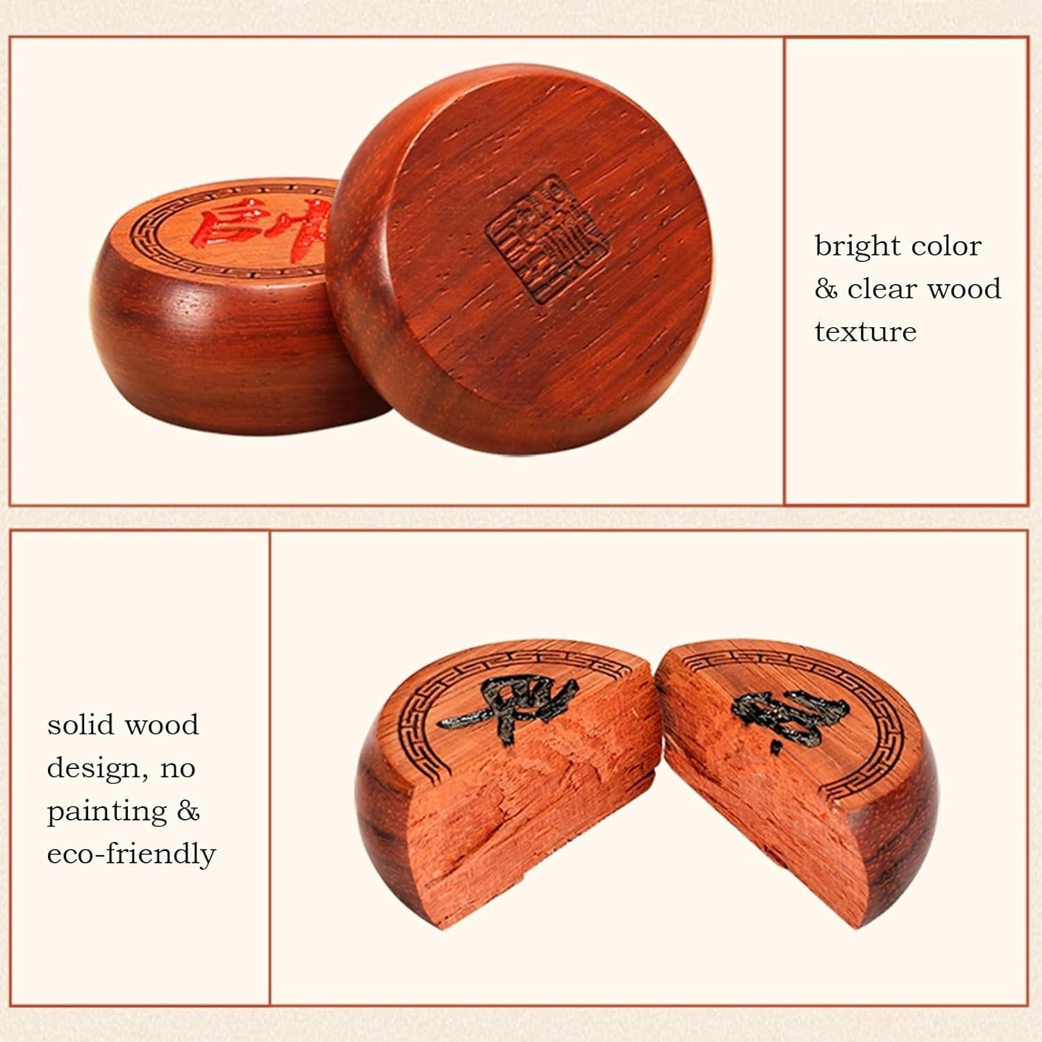 Siam Rosewood Xiangqi Chinese Chess Set Large Wooden Strategy Board