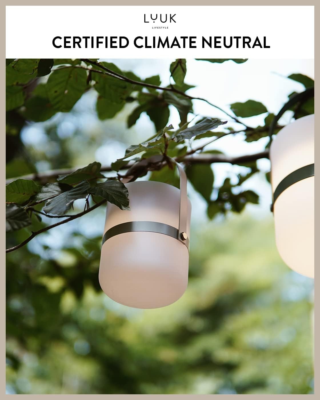 LED Lantern Grey 26.5cm Portable Rechargeable