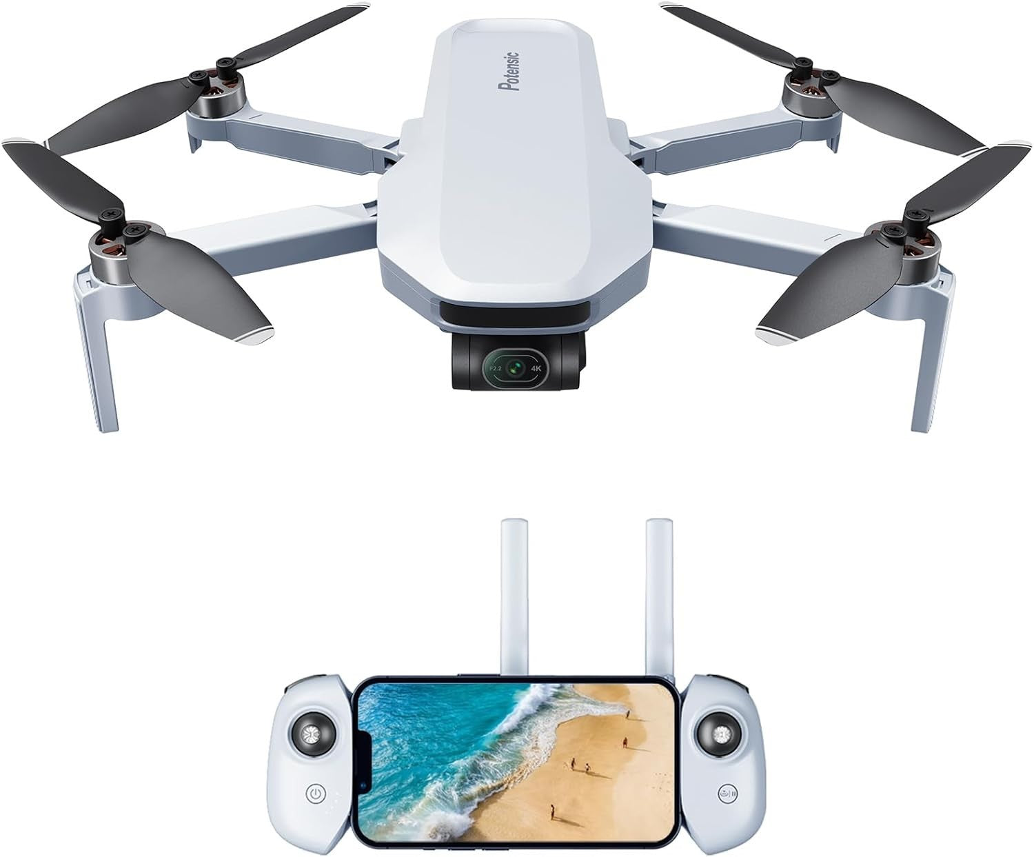 4K Drone w/ 3-Axis Gimbal 6KM Range 32Min Flight Auto Return Visual Tracking